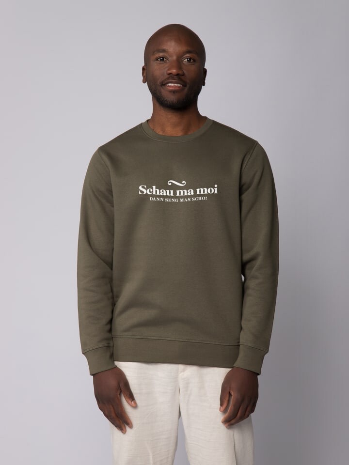 

Толстовка wat Apparel Schau ma moi dann seng mas scho, хаки