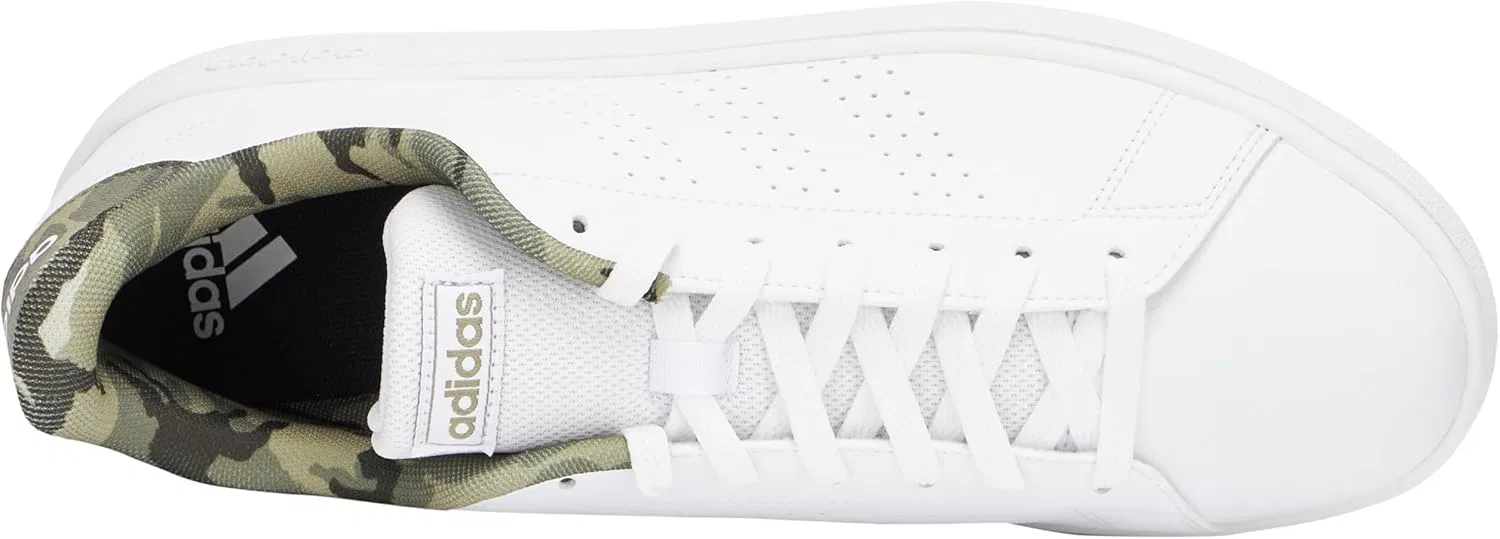 Мужские кроссовки Adidas Advantage Low (не для футбола), Cloud White Cloud White Orbit Green — фото 3