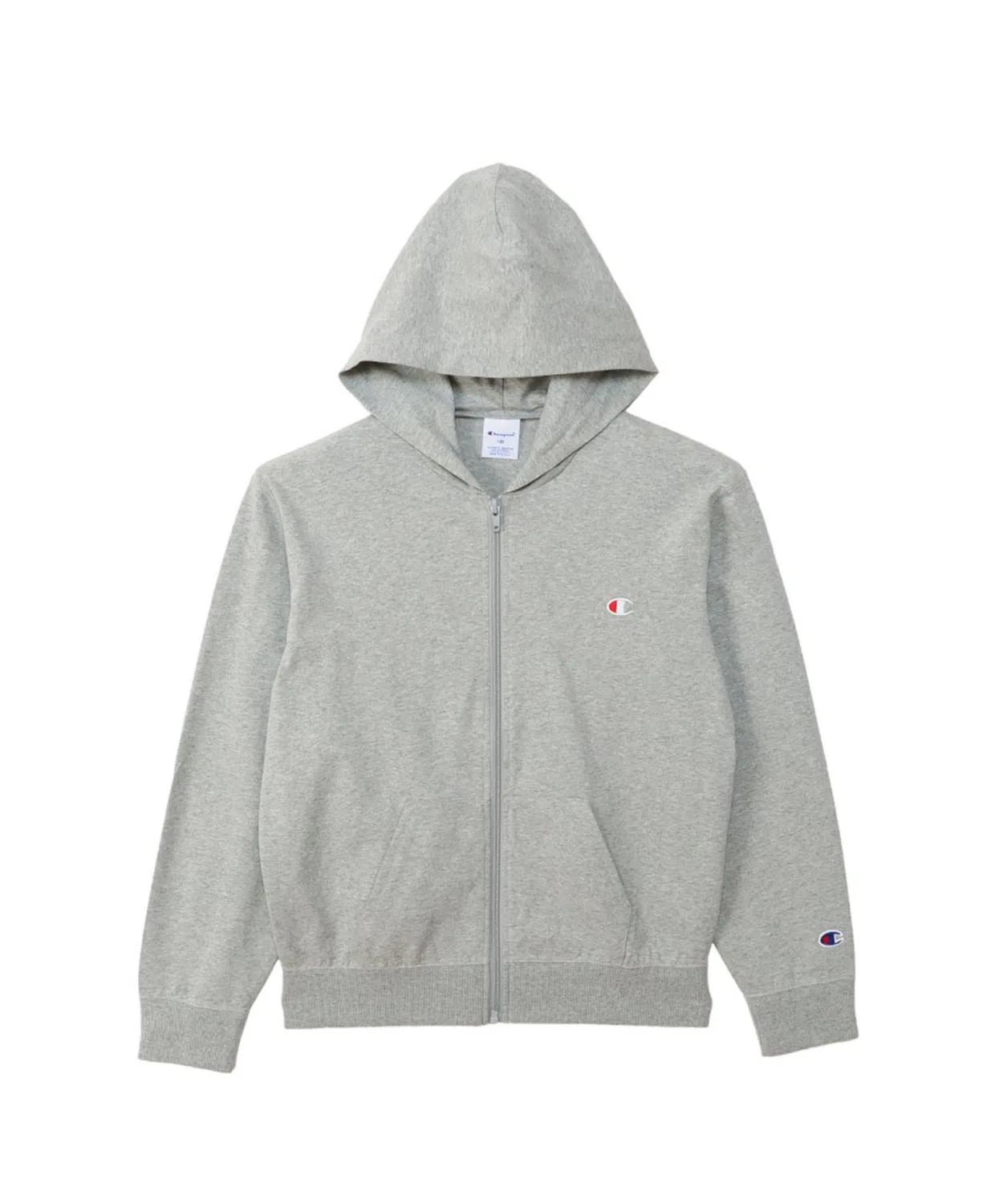 Детская кофта на молнии Champion Basic из хлопка, серая