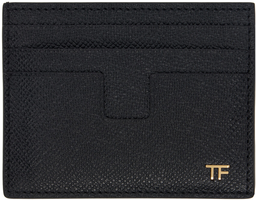 

Держатель для карточек T Line из мелкозернистой кожи TOM FORD