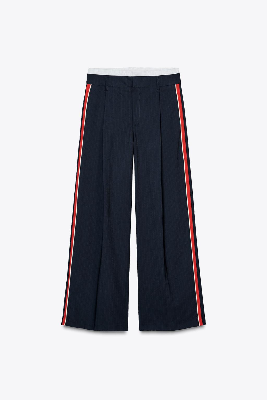 

Брюки-боксеры с боковыми полосками ZARA, темно-синий