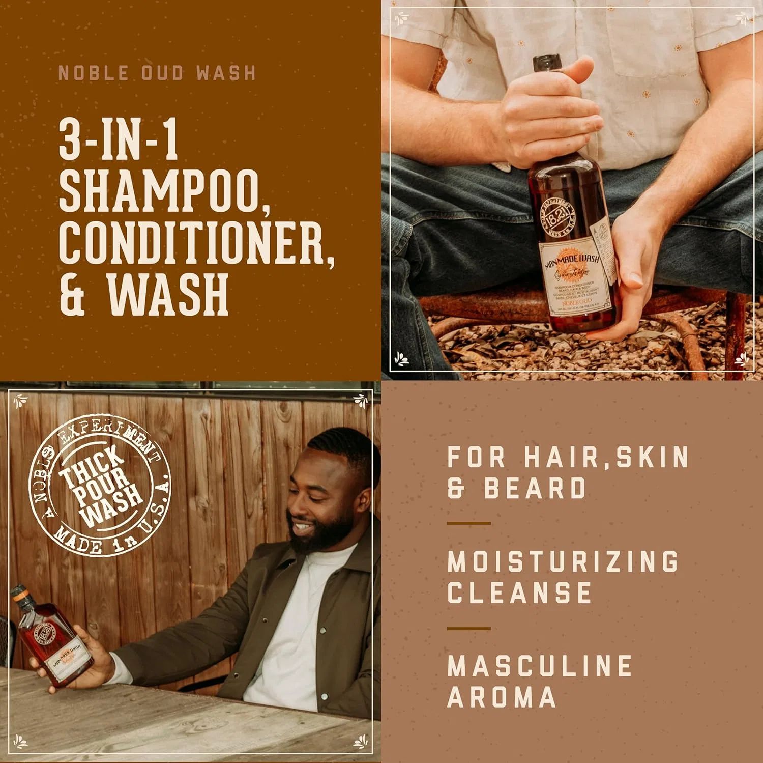 Шампунь-кондиционер 3-в-1 Noble Oud от 18.21 Man Made 18.21 Man Made — фото 3