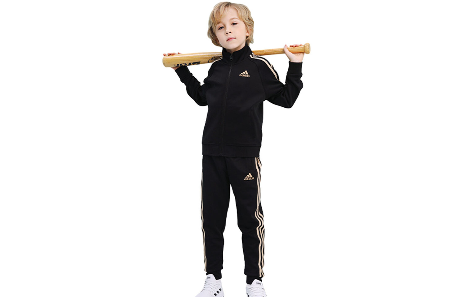 

Детская повседневная спортивная одежда Adidas, цвет Set (Black Spell Gold)