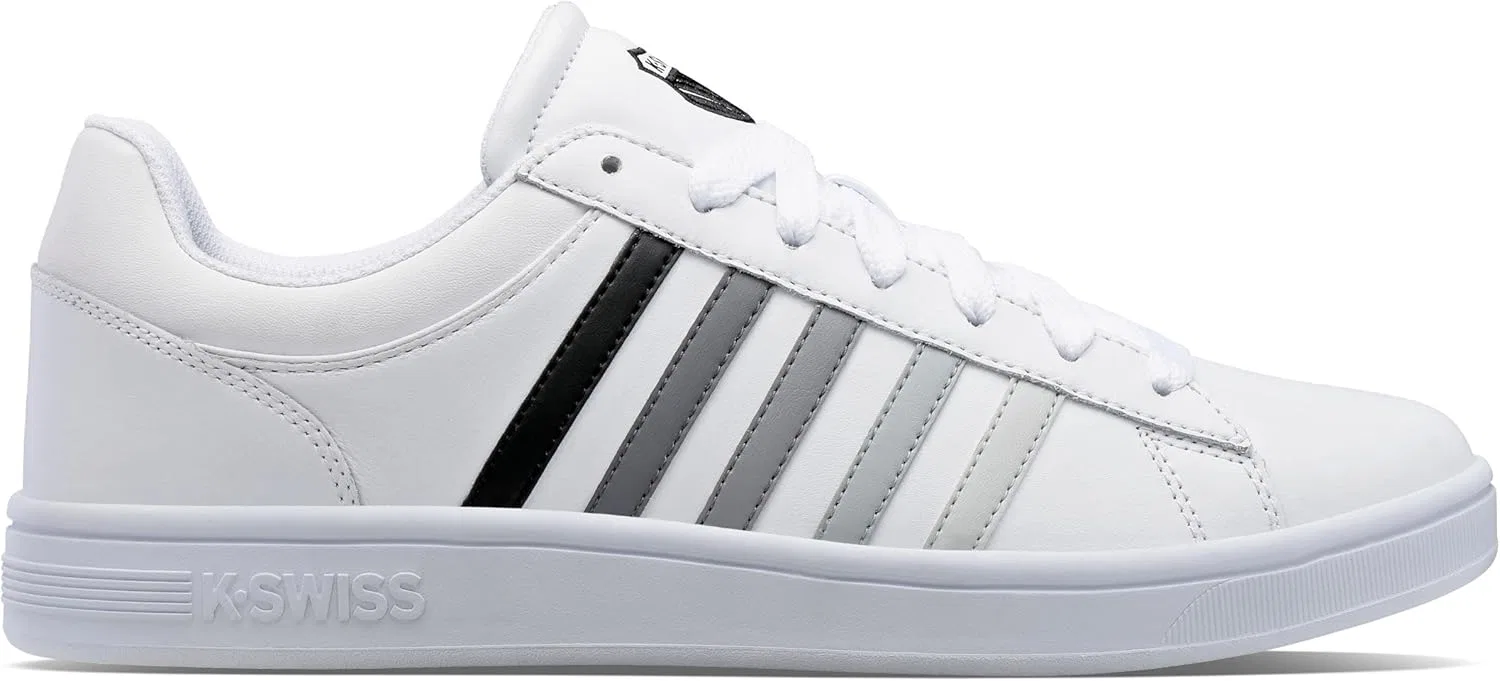 Кроссовки K-Swiss Women's Court Winston Trainers, White Black Gradient White