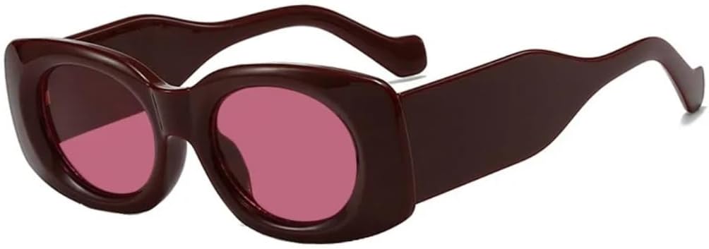 

Солнцезащитные очки для мужчин и женщин - защита UV400 - толстая оправа, зеленый леопардовый принт, панк, для занятий спортом на открытом воздухе и вождения DSVIGF, Red