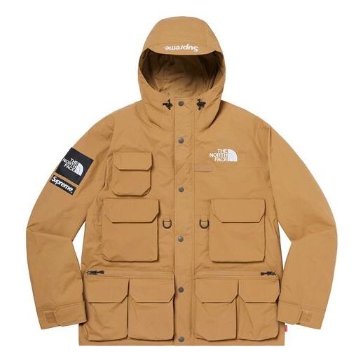 

Куртка x the north face cargo jacket 'tan white black' Supreme, бежевый