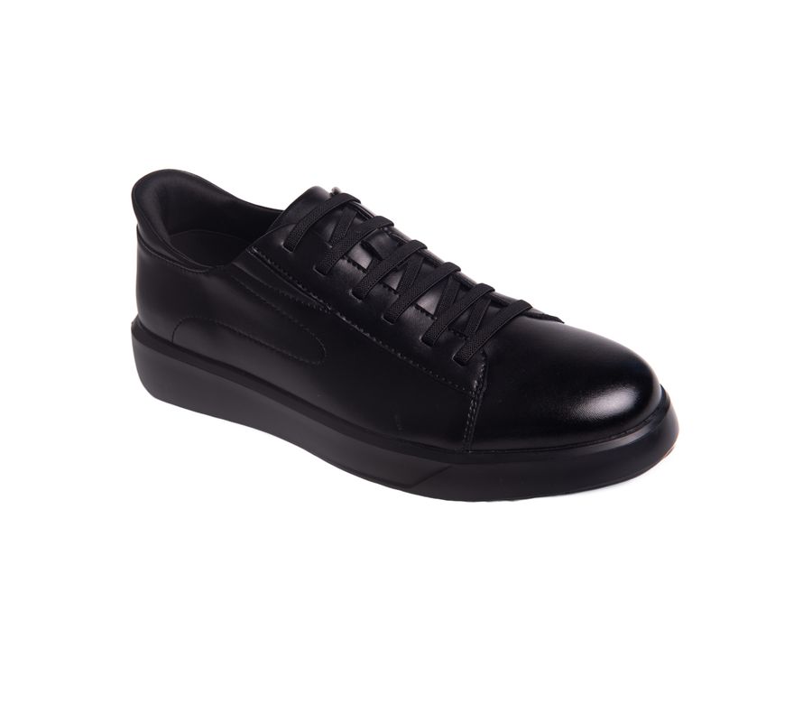 

Мужские кожаные модные кроссовки River St Hands-Free Slip On Technology Marc Joseph New York, Black napa leather
