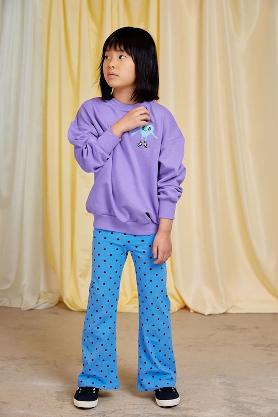 

Детская хлопковая толстовка с сердечком Mini Rodini, фиолетовый