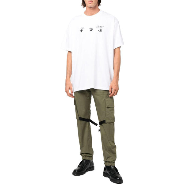 Футболка OFF-WHITE SS22 Logo Printing Short Sleeve Loose Fit White T-Shirt, белый — фото 2