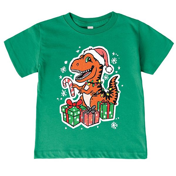 

Футболка с принтом Orange dinosaur christmas для малышей The Juniper Shop, Kelly