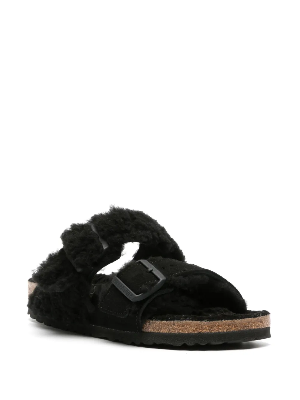 Сандалии Arizona с подкладкой из овчины BIRKENSTOCK, черный — фото 2