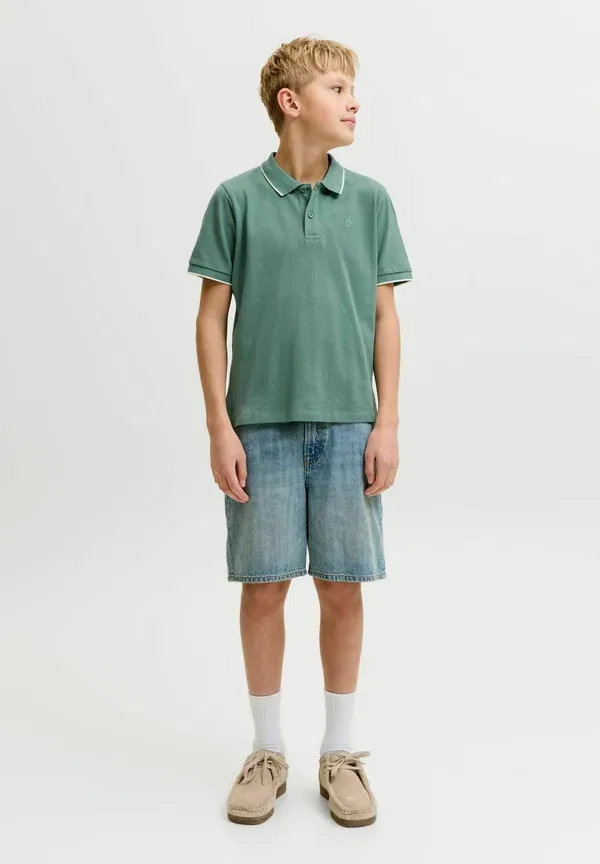 Поло Jack & Jones Junior, цвет полынно-зеленый