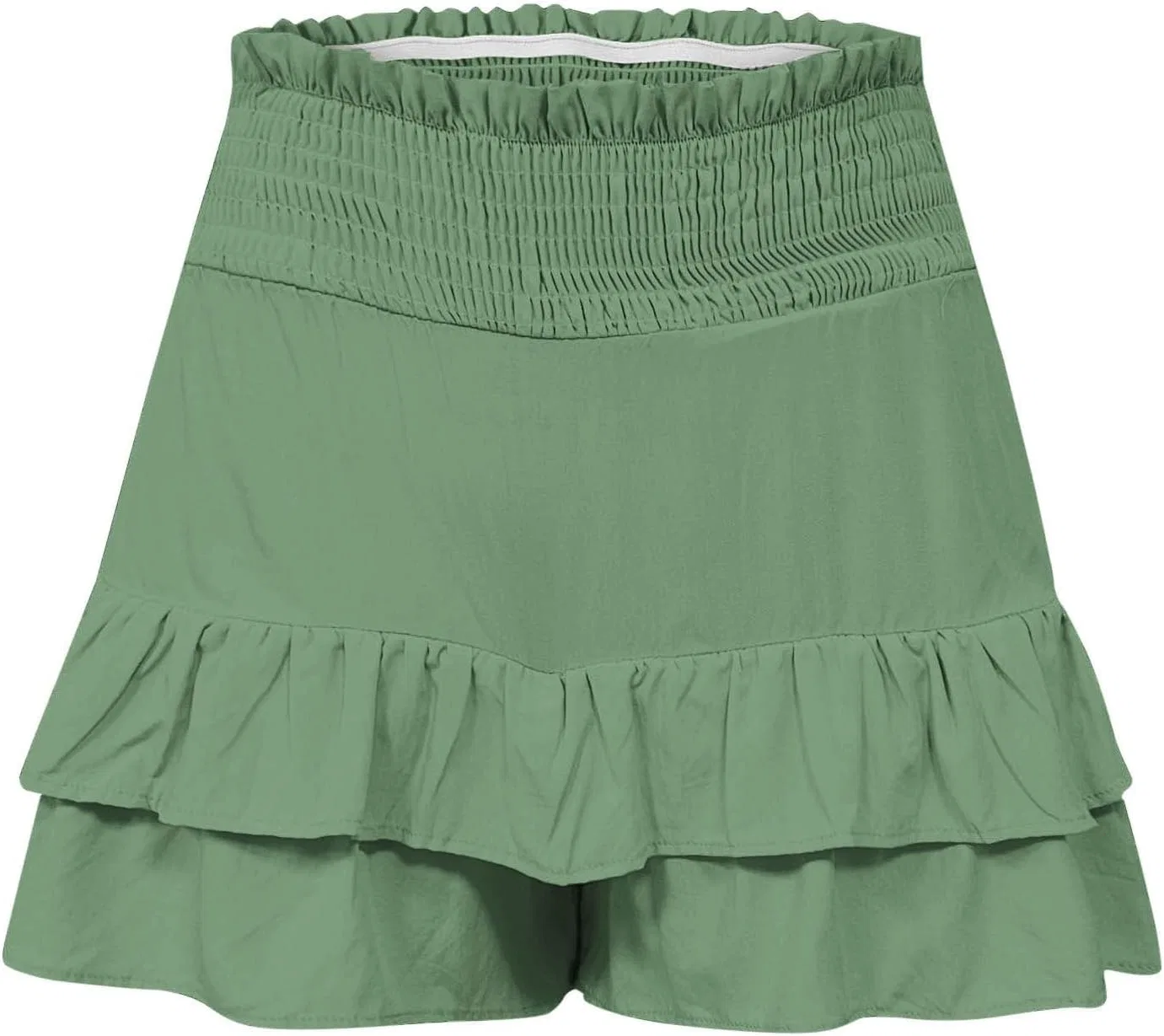 Женские шорты высокие на талии с воланами, A04_mint Green — фото 3