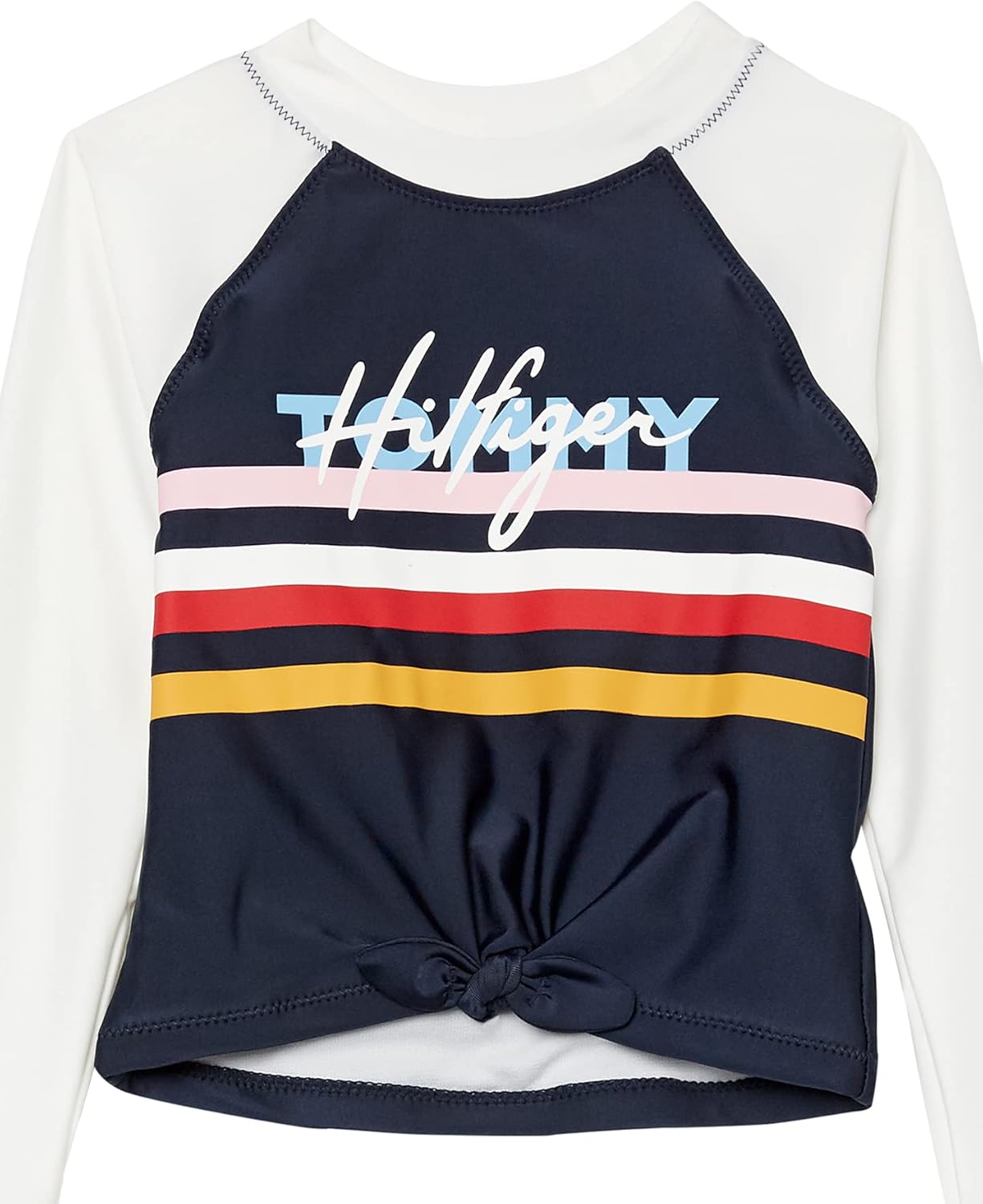 Слитные купальники и бикини Tommy Hilfiger для девочек с защитой от солнца UPF 50+, быстросохнущие, Navy Global — фото 3