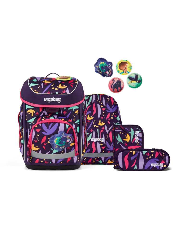 

Ergobag Набор школьных портфелей Cubo, 5 предметов, AmBärzonas, фиолетовый