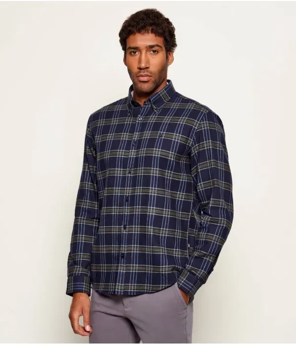 Рубашка H-LIAM-BD-E-C1-253 regular fit Boss, темно-синий