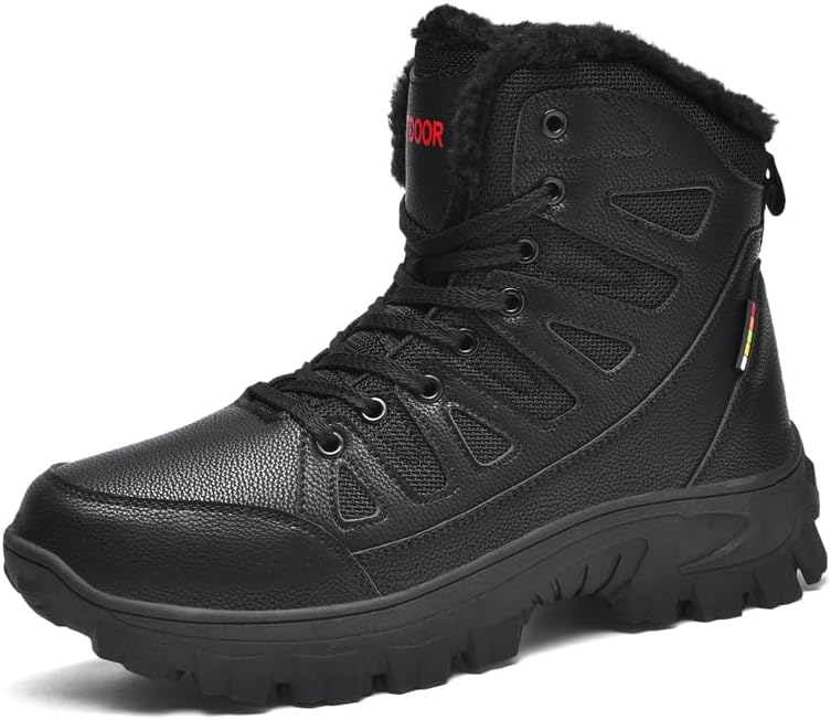 

Мужские зимние ботинки AQURIZE с меховой подкладкой, теплые, шнуровка, повседневные, для улицы, противоскользящие, для холодной погоды, рабочие, для походов и треккинга, желтый