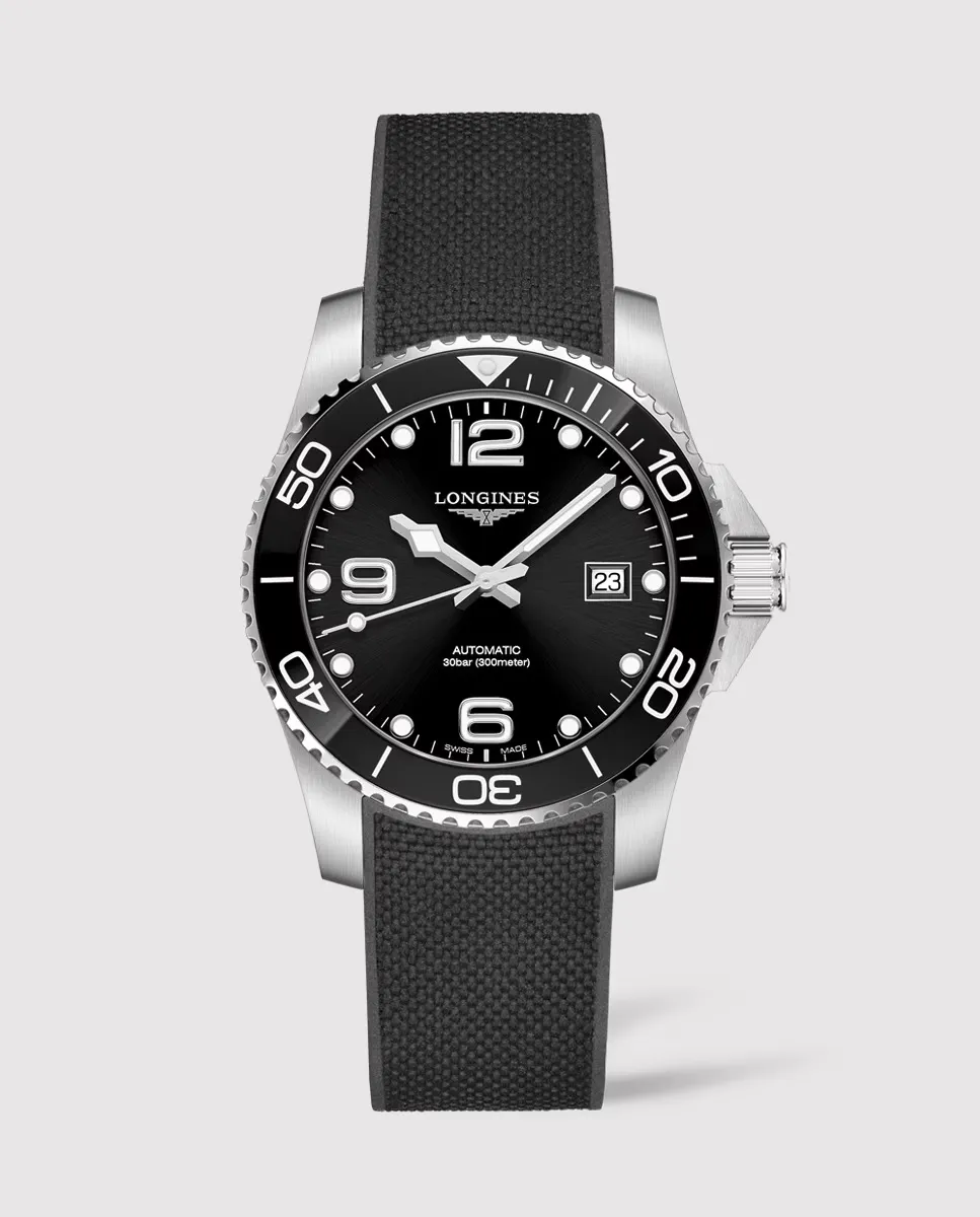 

Longines L3814569 Hydro Conquest Автоматические черные резиновые мужские часы