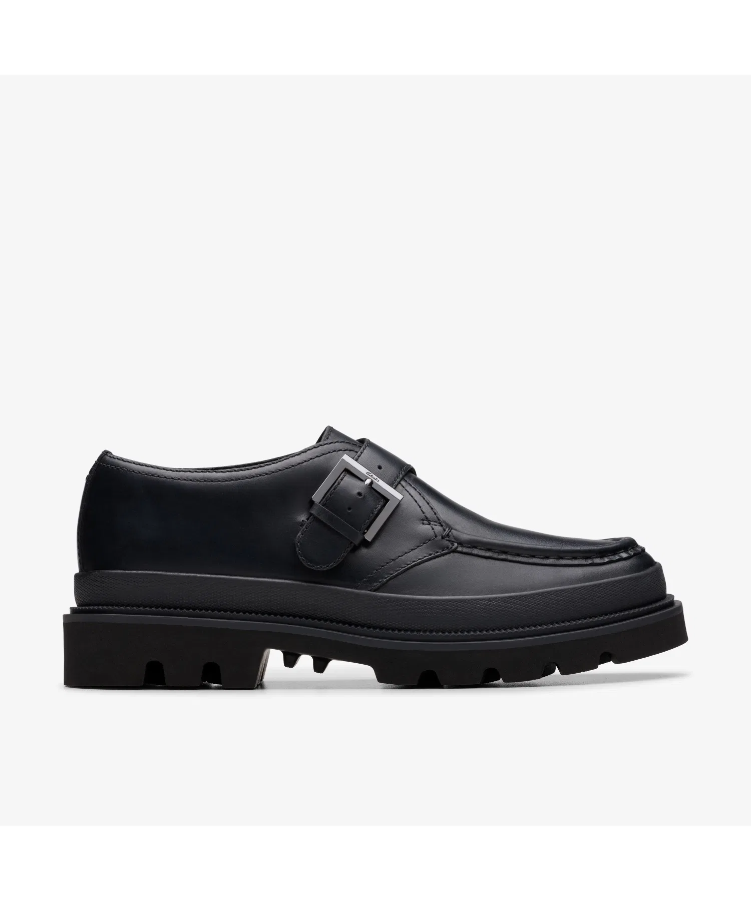 Мужские мокасины из кожи Clarks Badell Monk чёрные