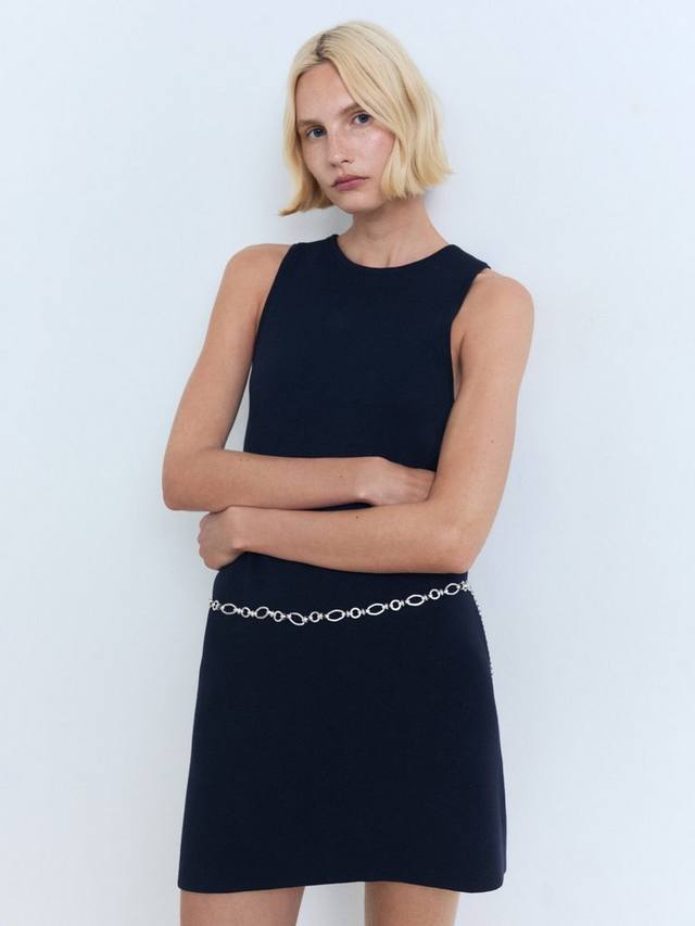 

Ралладо вязаное мини-платье Mango, Navy