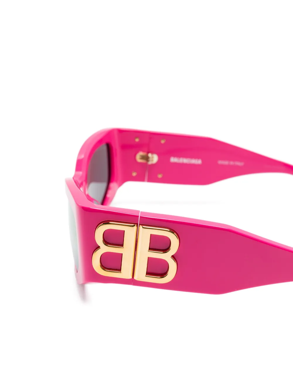Солнцезащитные очки в прямоугольной оправе Balenciaga Eyewear, розовый — фото 3