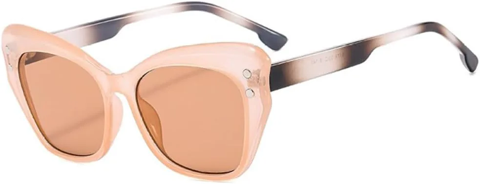 

Солнцезащитные очки для женщин и мужчин в оправе «кошачий глаз», солнцезащитные очки с защитой от УФ-излучения UV400 LANGSER, Champagne Tea