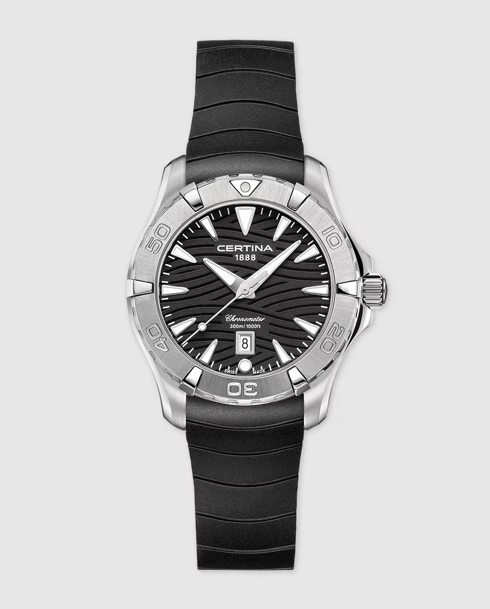 

Certina Aqua C0322511705100 черные резиновые женские часы