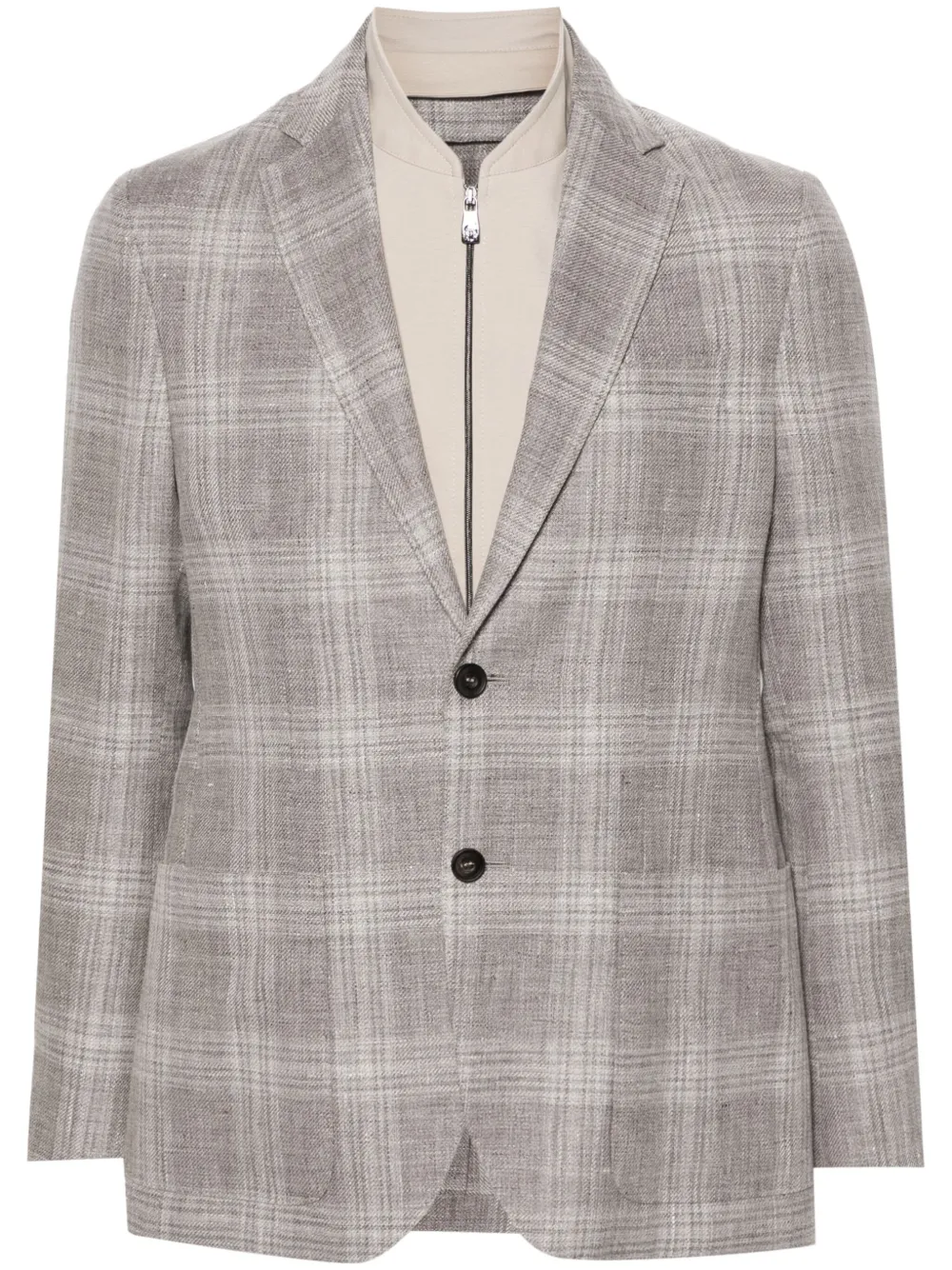 

Многослойный однобортный пиджак Corneliani, коричневый