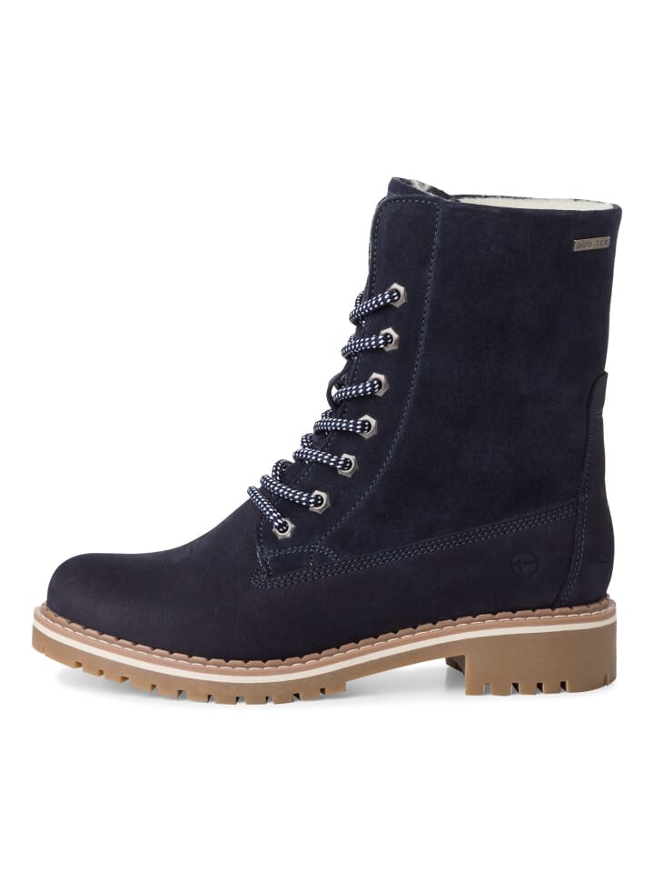 Ботильоны Tamaris Stiefelette Schnürstiefelette, синий