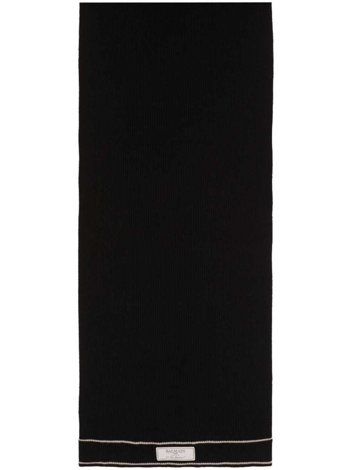 

Balmain шарф из шерсти мериноса с нашивкой Label, черный