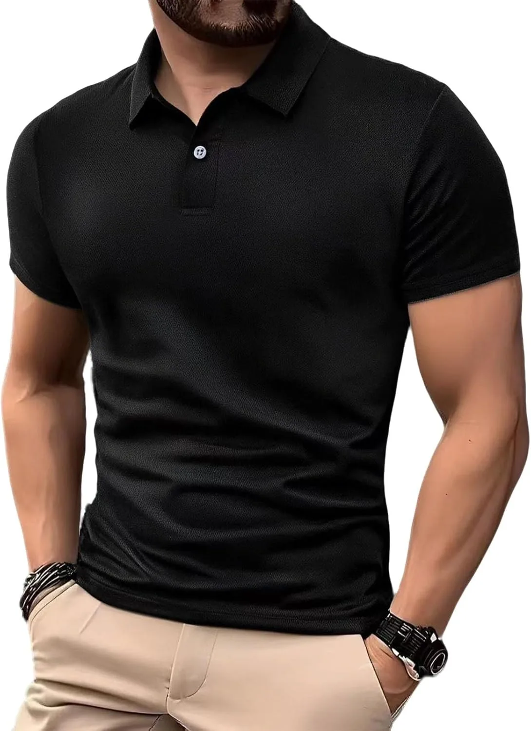 

Мужская поло с коротким рукавом