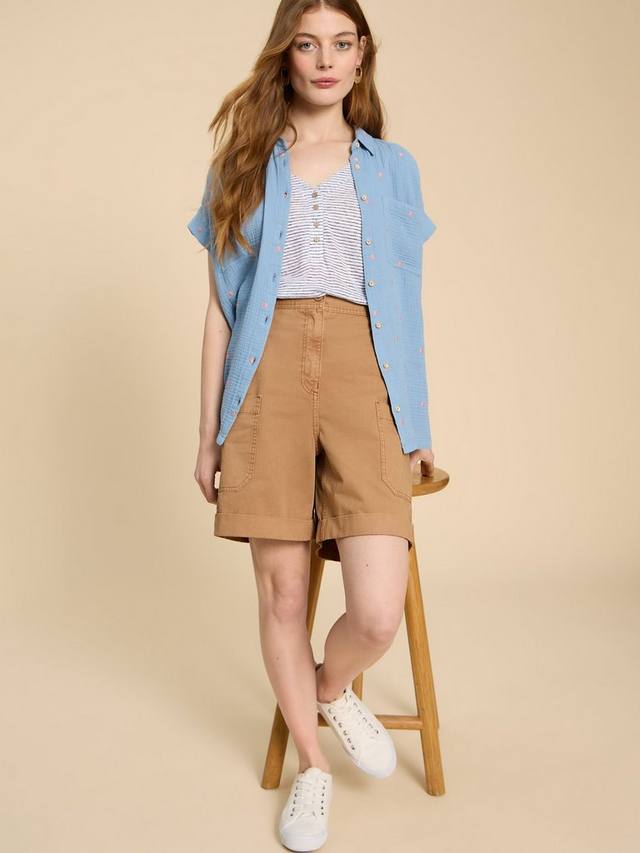 

Карли хлопковые карго-шорты White Stuff, Dark Natural