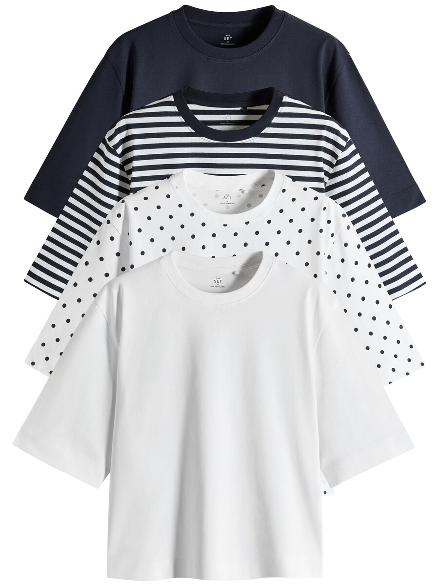 

Рубашка The Set, цвет marine blue/White