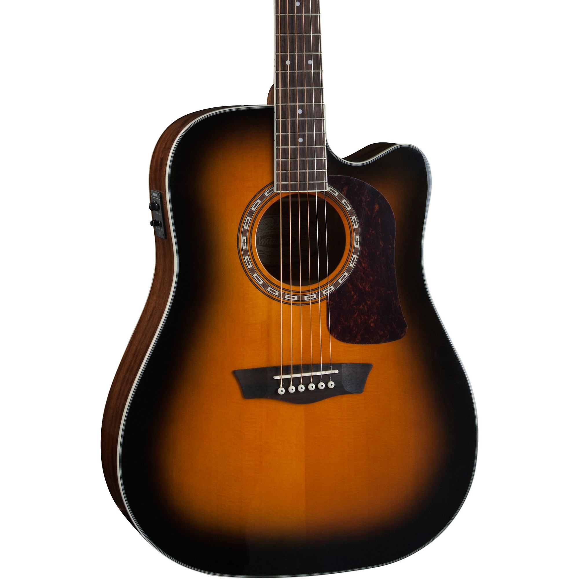 

Акустическая электрогитара Washburn Heritage 10 Series Dreadnought Cutaway Tobacco Burst Gloss