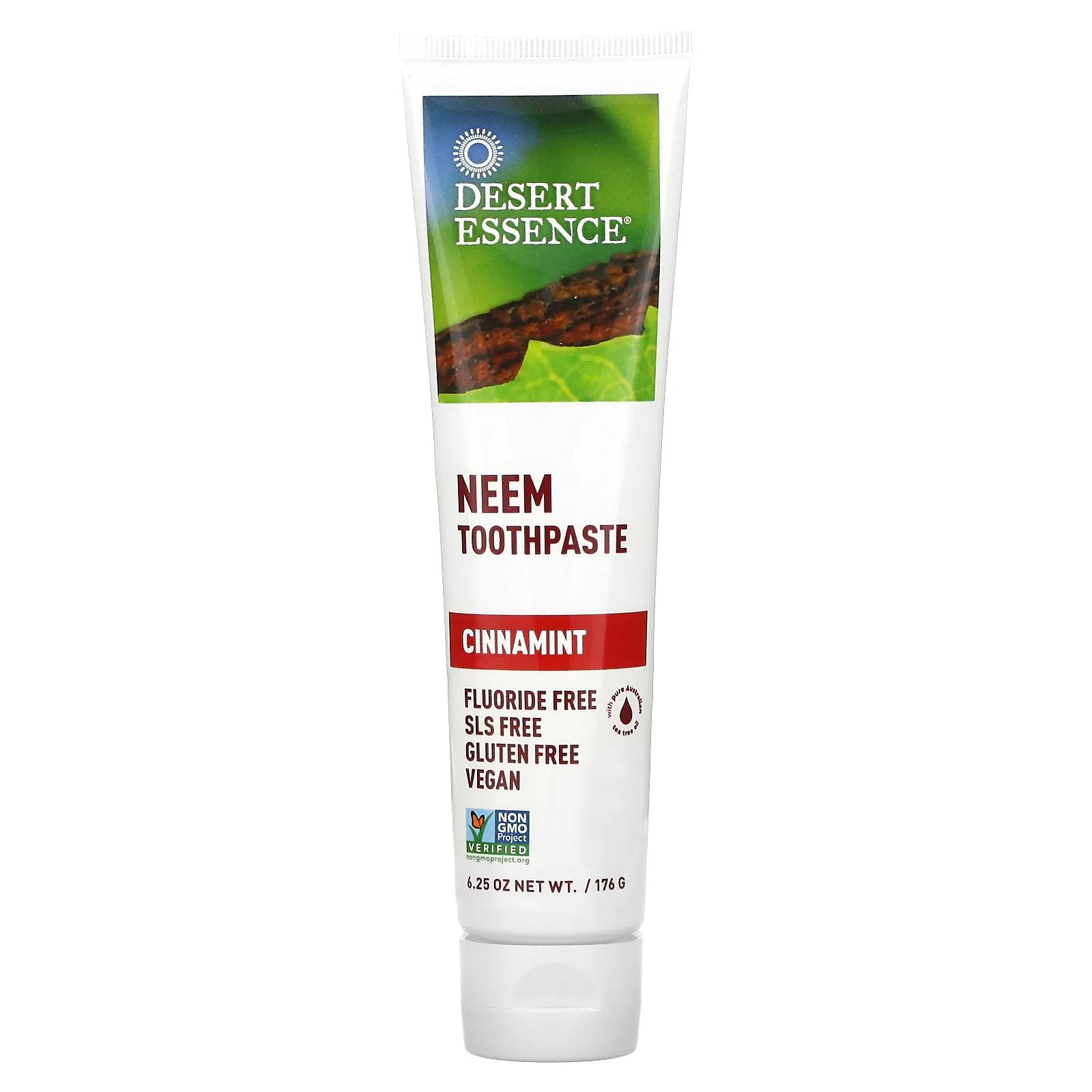 

Desert Essence Натуральная зубная паста с нимом Cinnamint 6,25 унции (176 г)