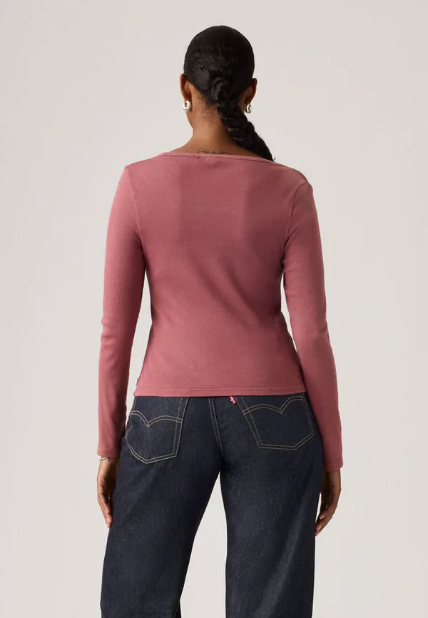 Незаменимая блузка с длинными рукавами Levi'S, Garment Dye Fa191913 Crushed Berry Rib — фото 2