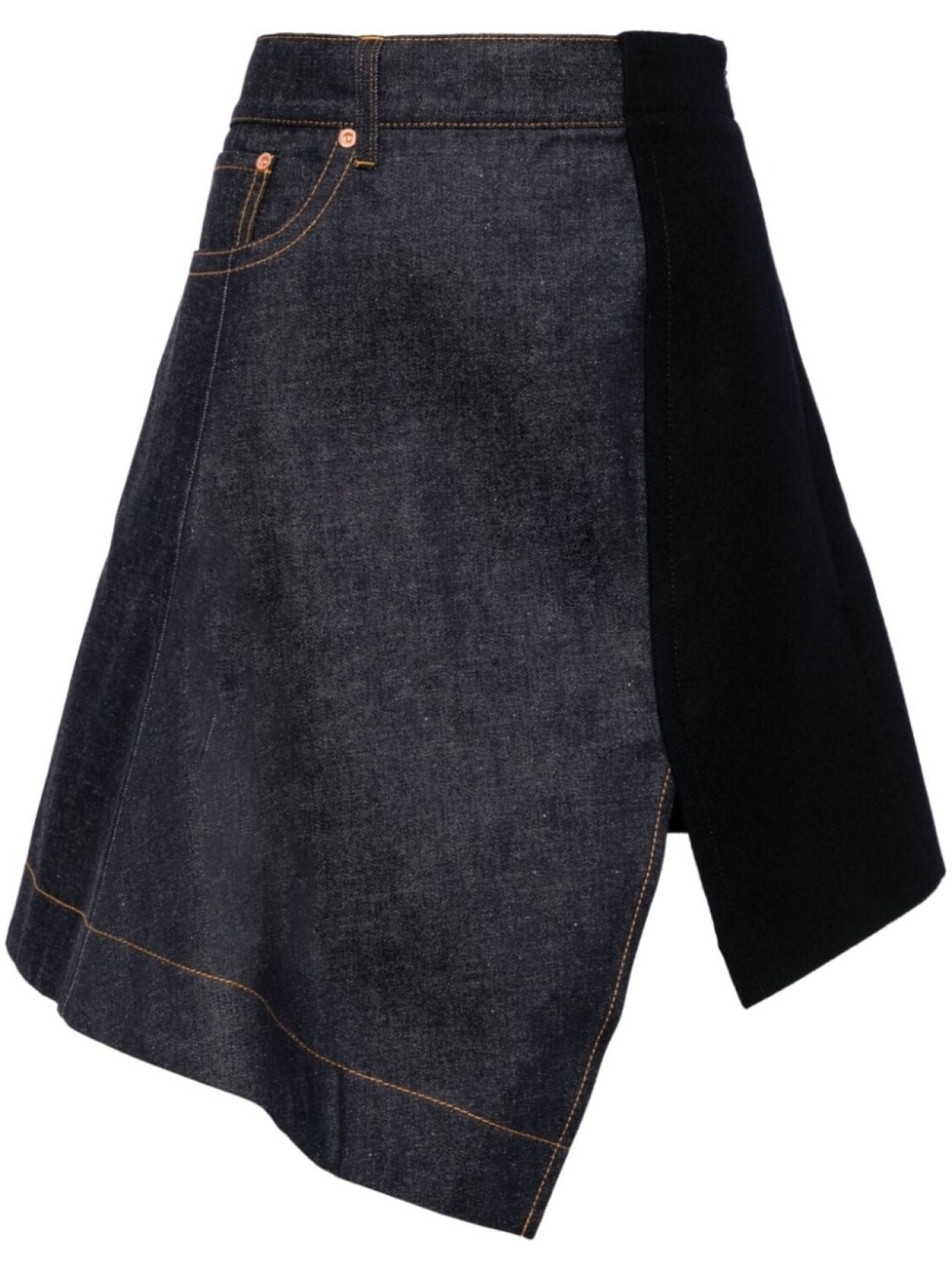 

Sacai джинсовая юбка асимметричного кроя, синий