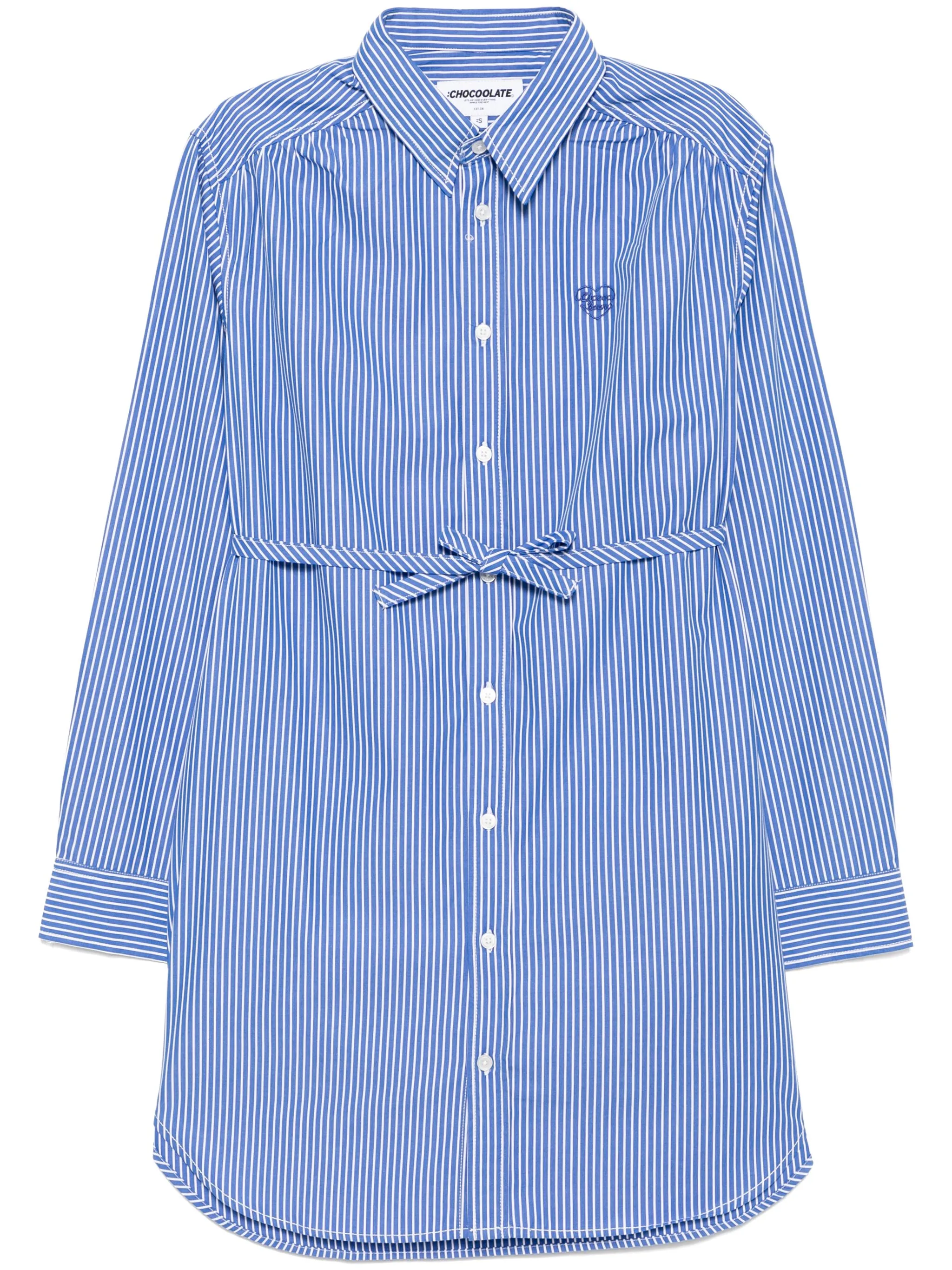 

Платье-рубашка в полоску Chocoolate, синий