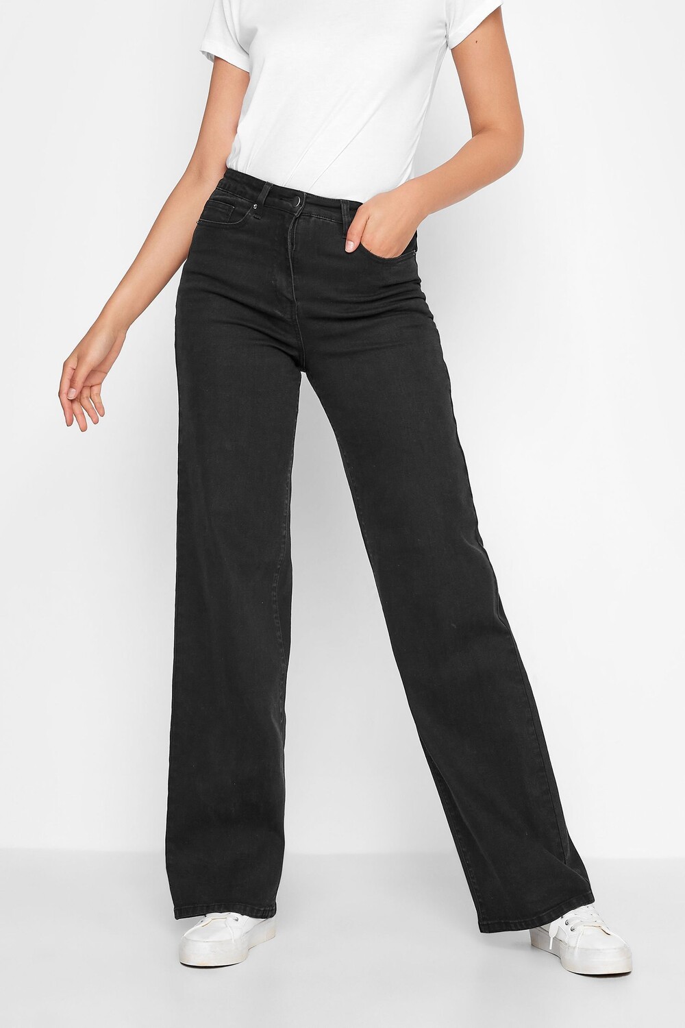 

Джинсы стрейч BEA с широкими штанинами Long Tall Sally, черный