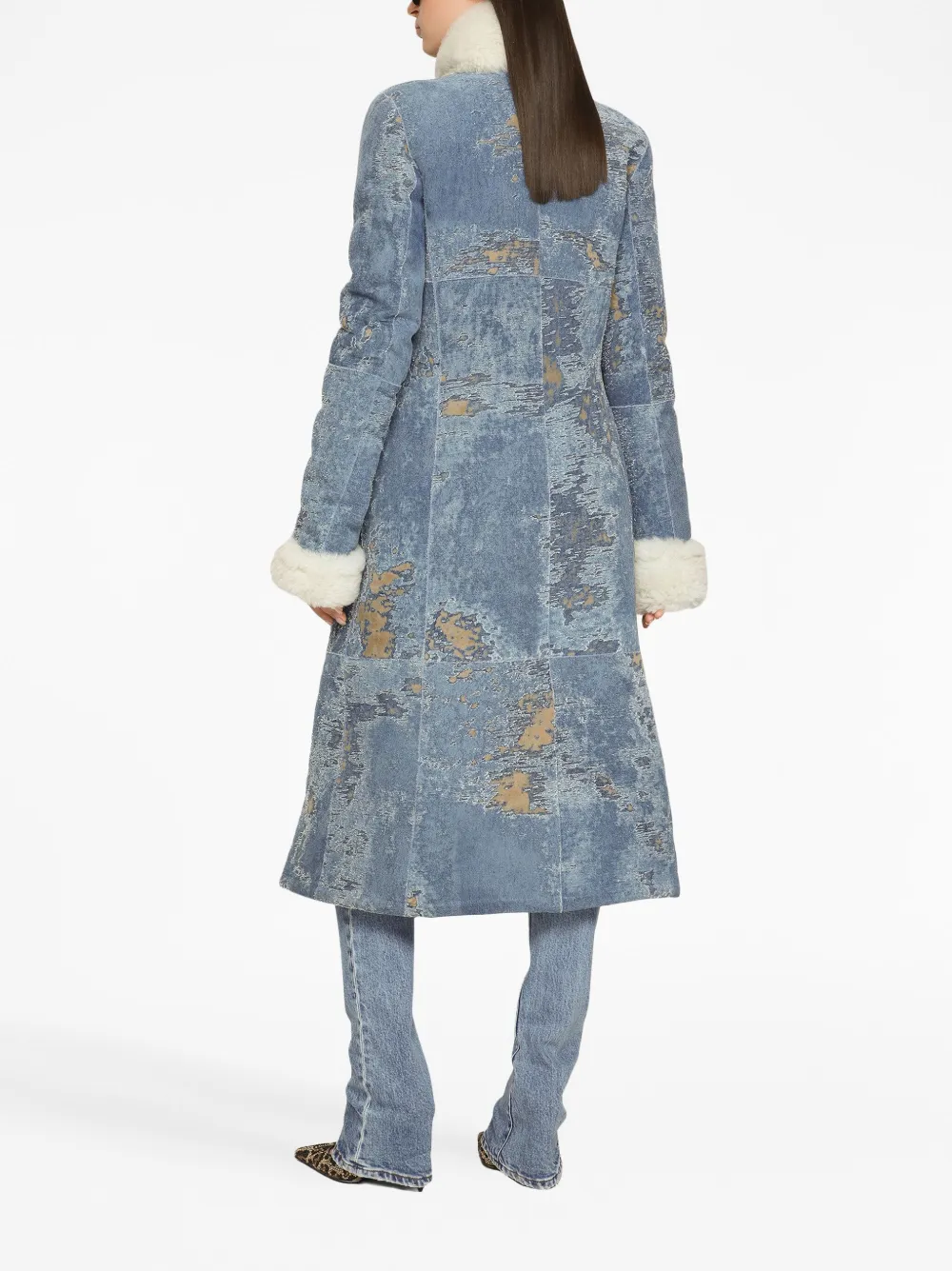 Джинсы bootcut с заниженной талией и логотипом DOLCE & GABBANA, синий — фото 4