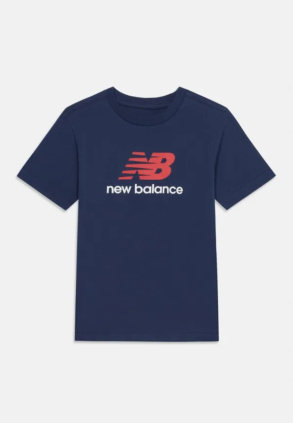 Футболка с принтом логотипа stacked New Balance, Navy — фото 3