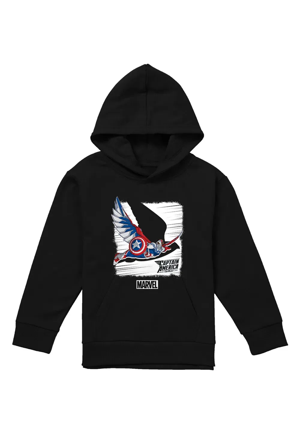 Детская худи Marvel Captain America Falcon, черный