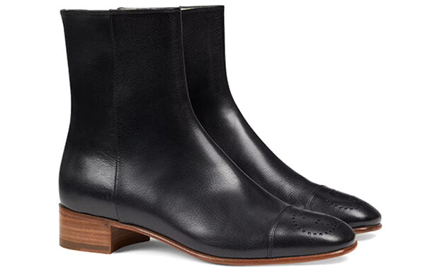 Кроссовки goatskin hills logo ankle boots 'black' Gucci, черный — фото 3