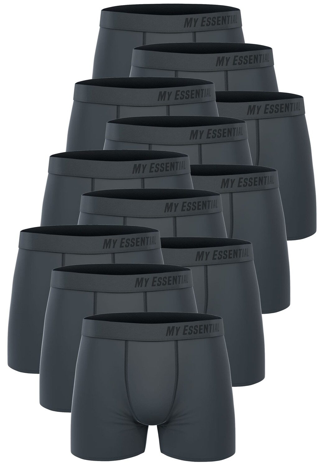 

Боксеры Unbekannt Boxershorts My Essential 12 Pack Boxers Cotton Bio, серый