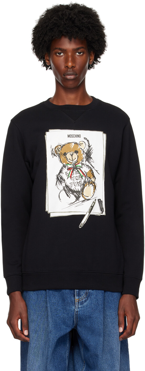 

Толстовка с черным плюшевым мишкой Moschino, Multi black