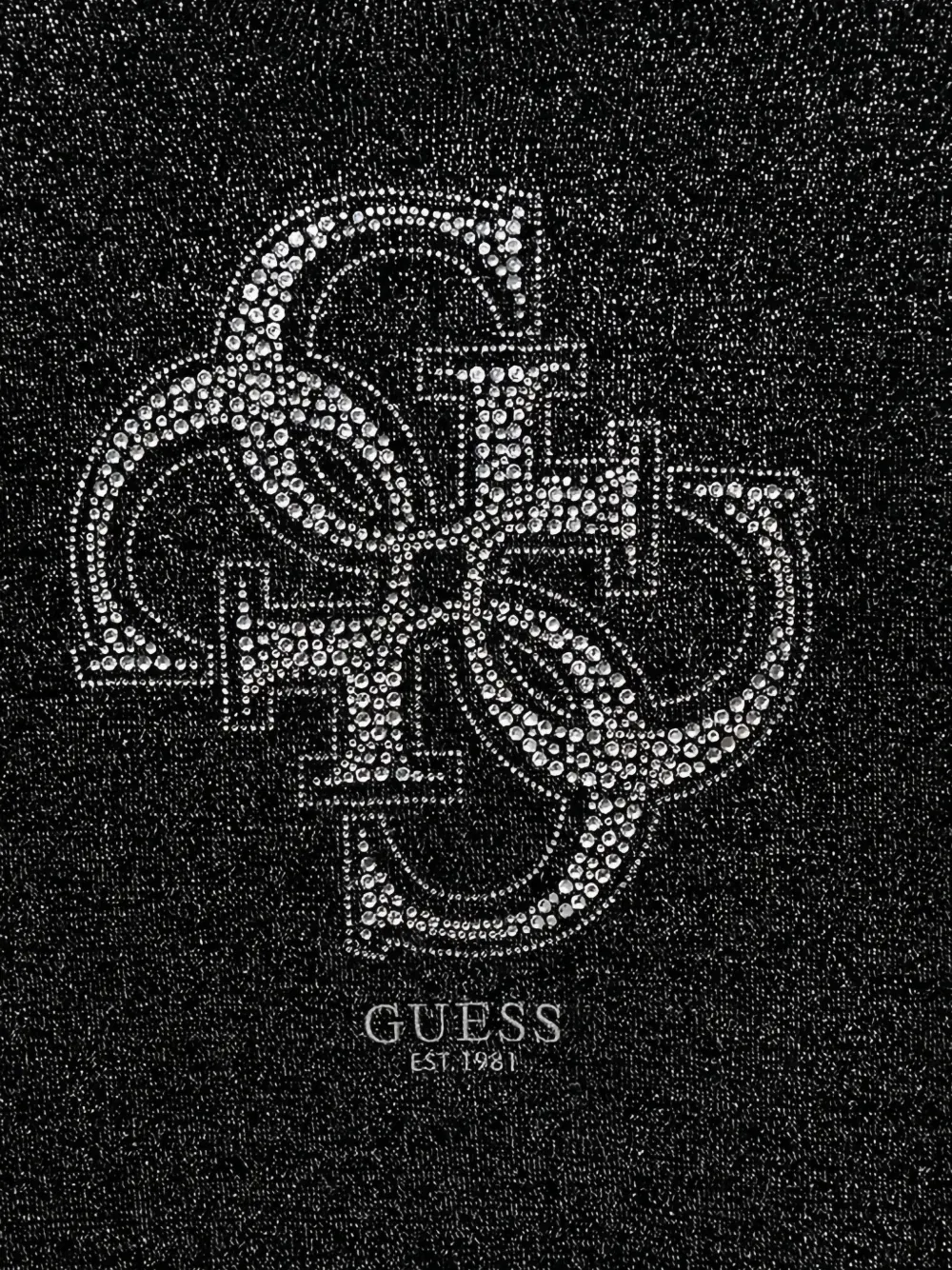 Свитер с логотипом, украшенным заклепками Guess Kids, черный — фото 3