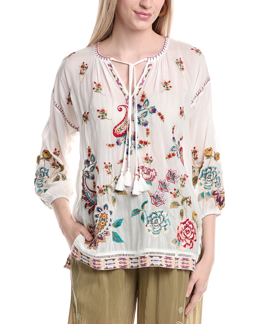 

Джонни был Кендрой Блузка Johnny Was, белый