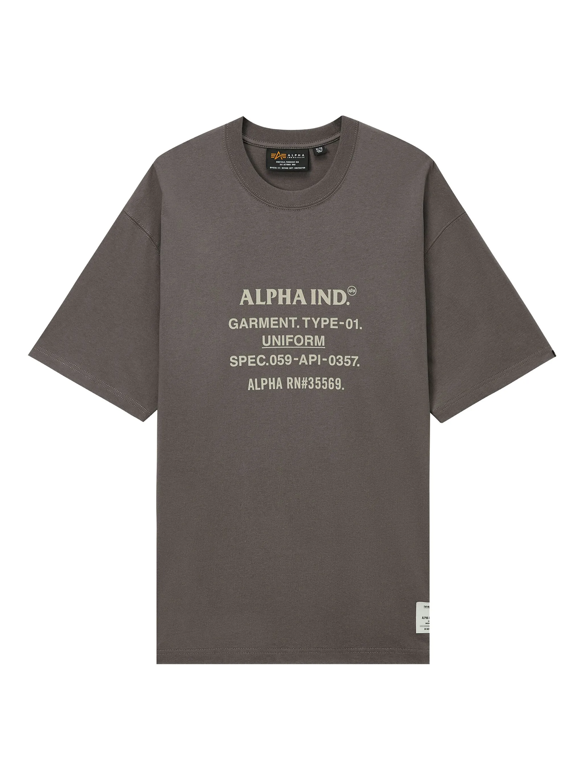 

Футболка с графичным принтом Alpha Industries, серый