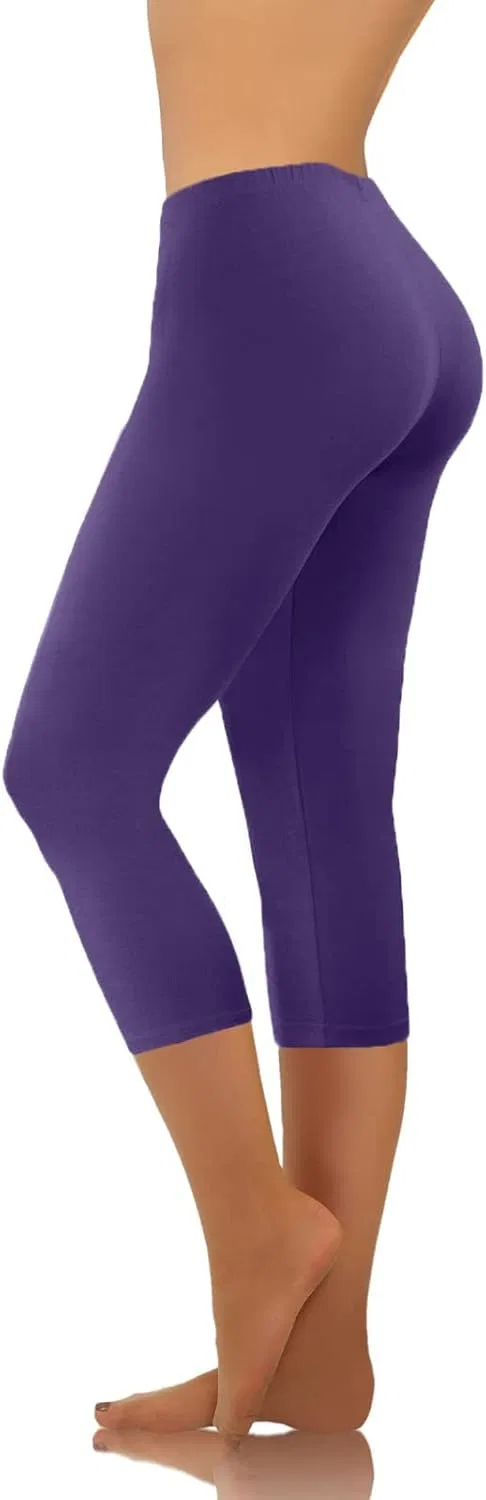 Капри для женщин высокие джинсовые, Yoga, Purple — фото 2