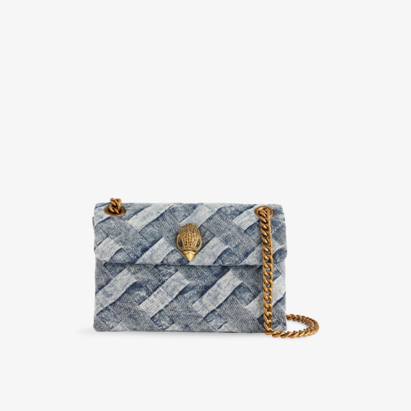 

Мини-сумка через плечо Kurt Geiger London Kensington из денима, синий